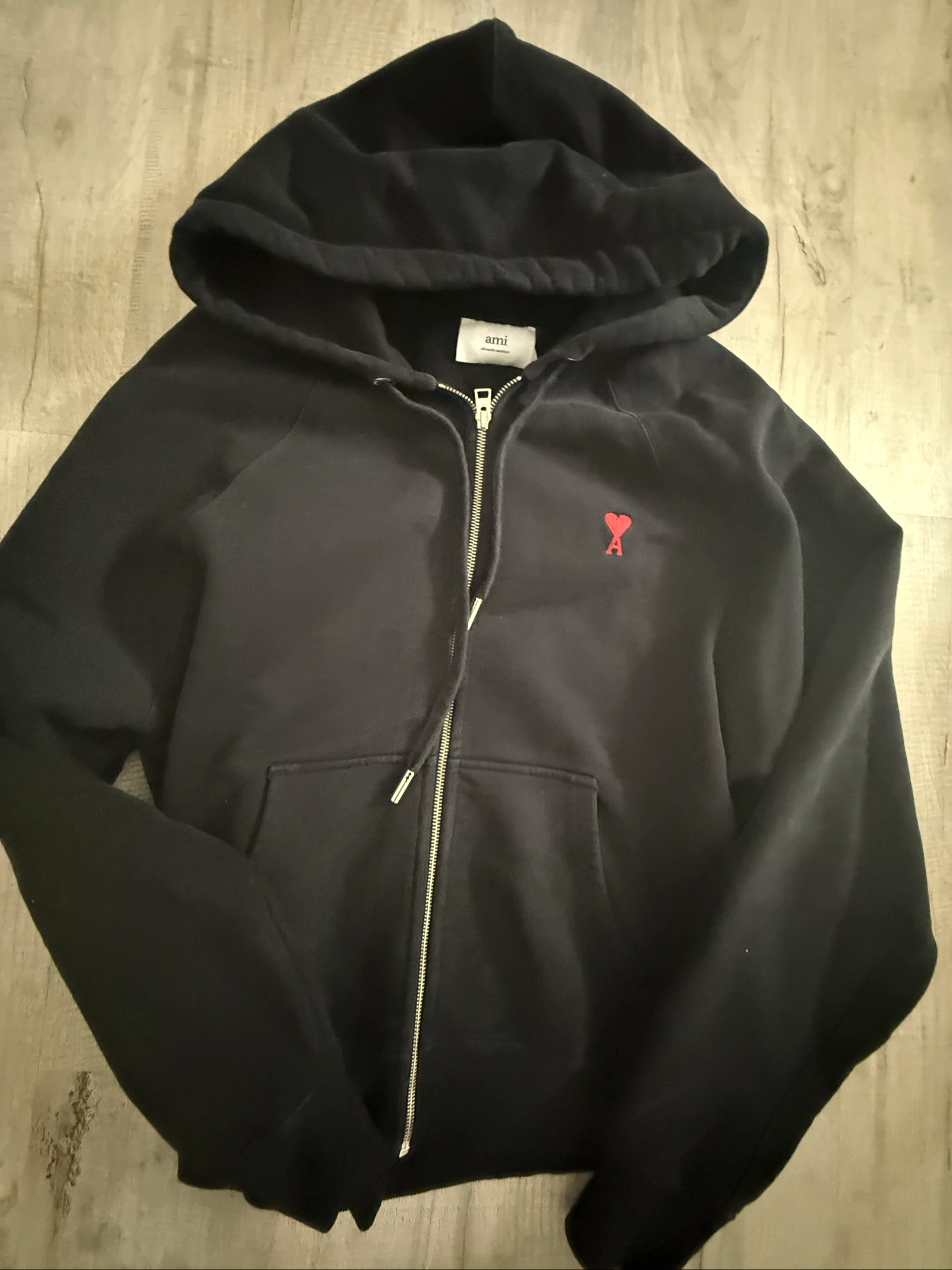 Moletom com capuz zipado Ami Paris Preto - Tamanho M – photo 5
